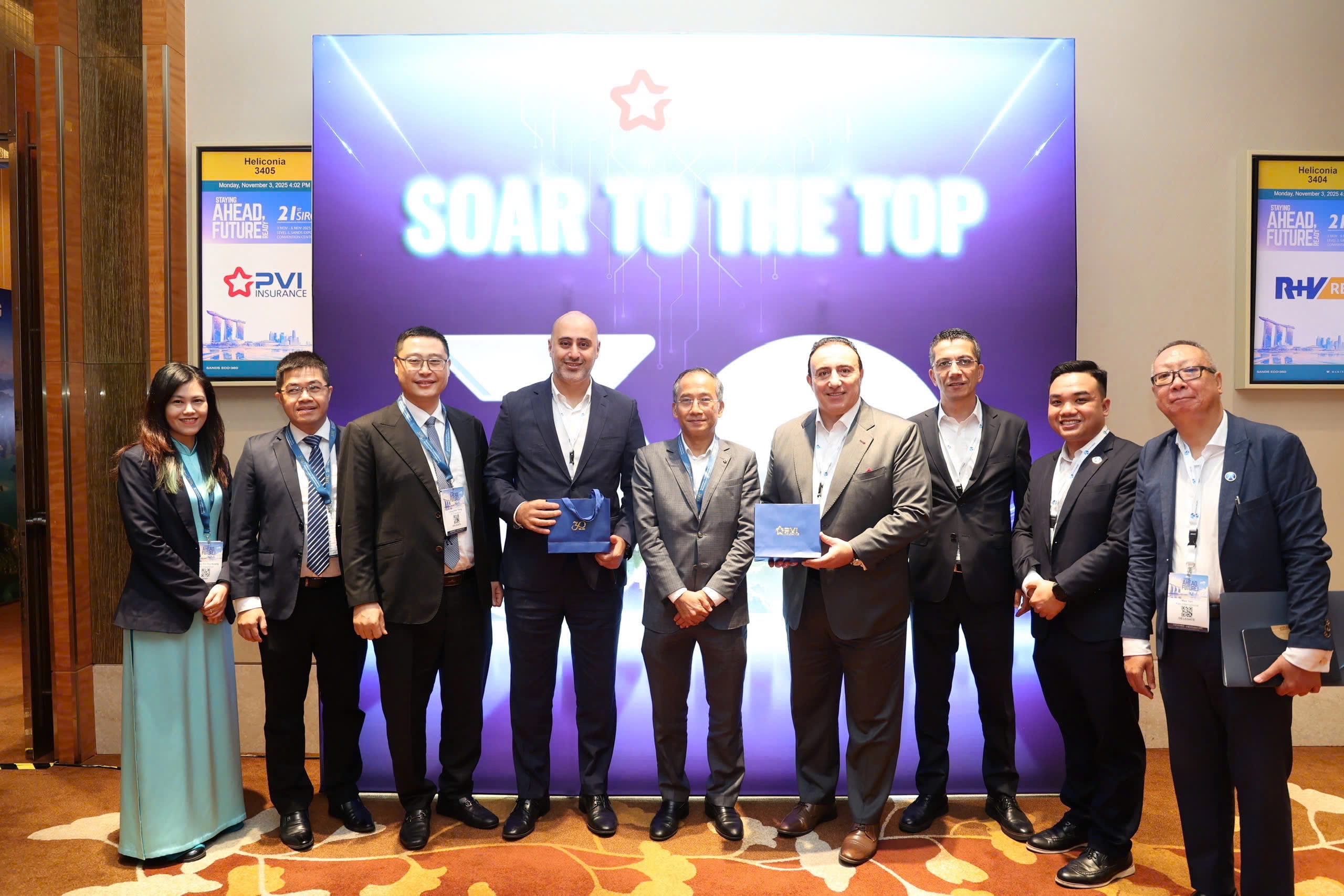 Chùm ảnh: Bảo hiểm PVI tại Hội Nghị Tái Bảo hiểm Singapore 2025