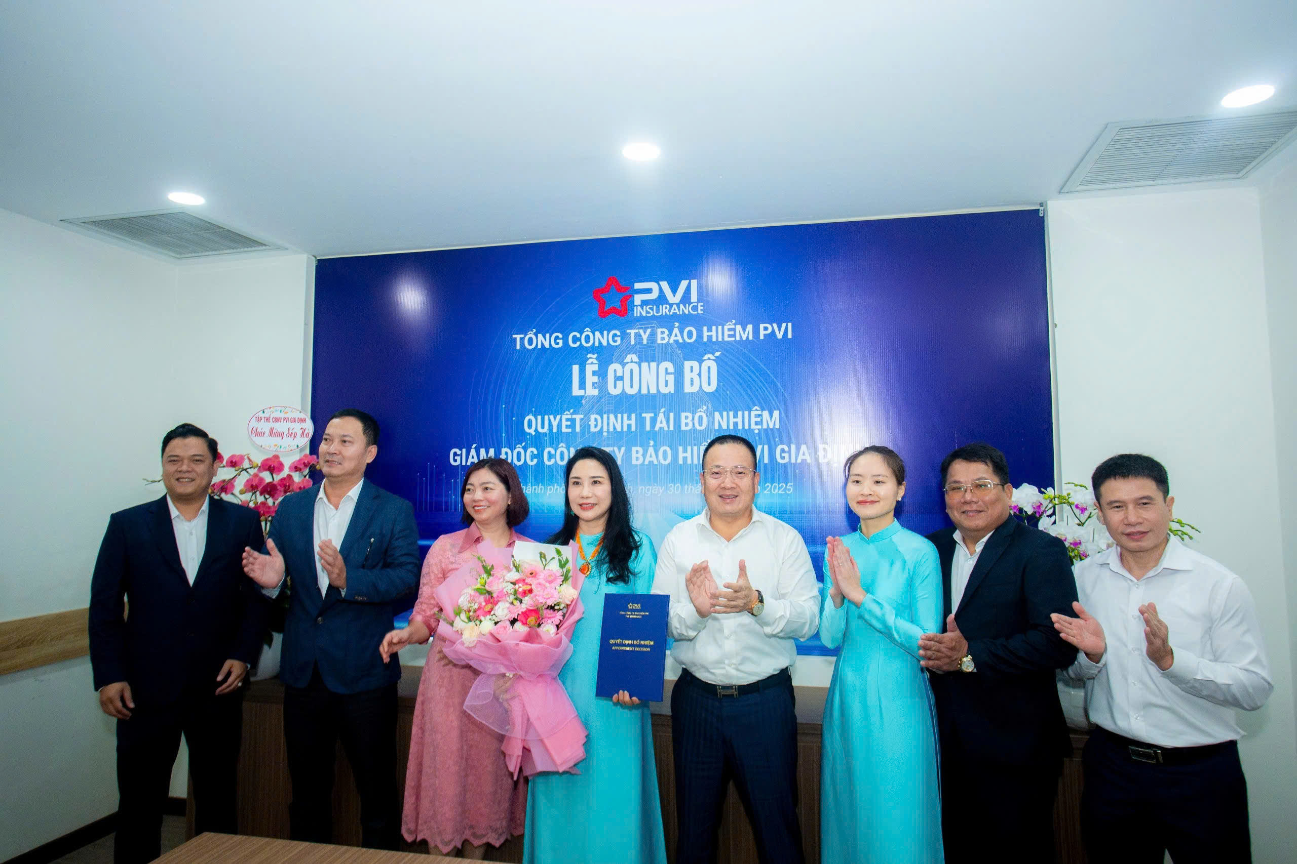 Tái bổ nhiệm Giám đốc Công ty Bảo hiểm PVI Gia Định