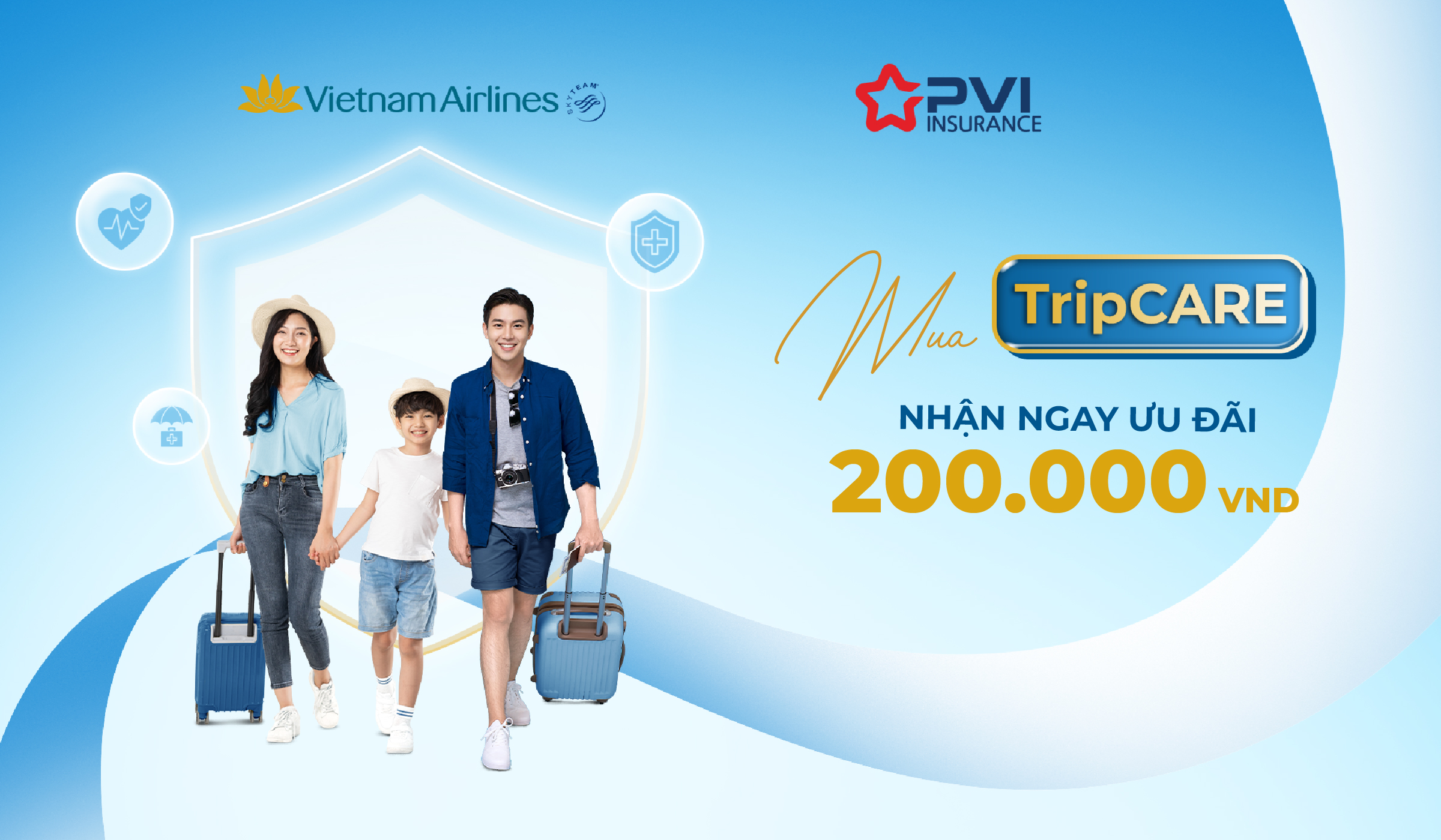 Mùa hè rực rỡ – Nhận 200K cùng Vietnam Airlines và Bảo hiểm PVI