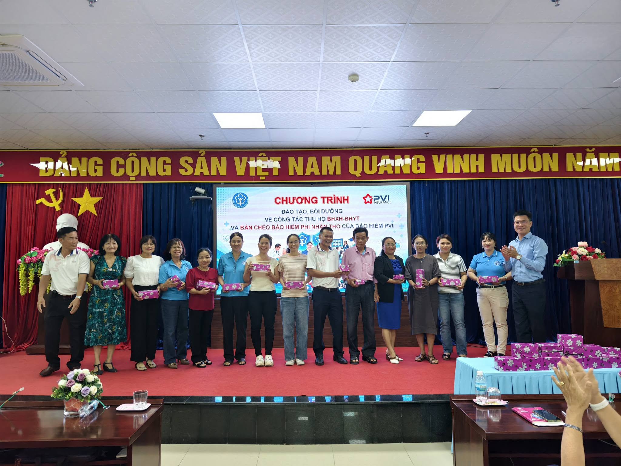 Bảo hiểm PVI Khánh Hòa tổ chức đào tạo công tác thu BHXH, BHYT và bảo hiểm phi nhân thọ